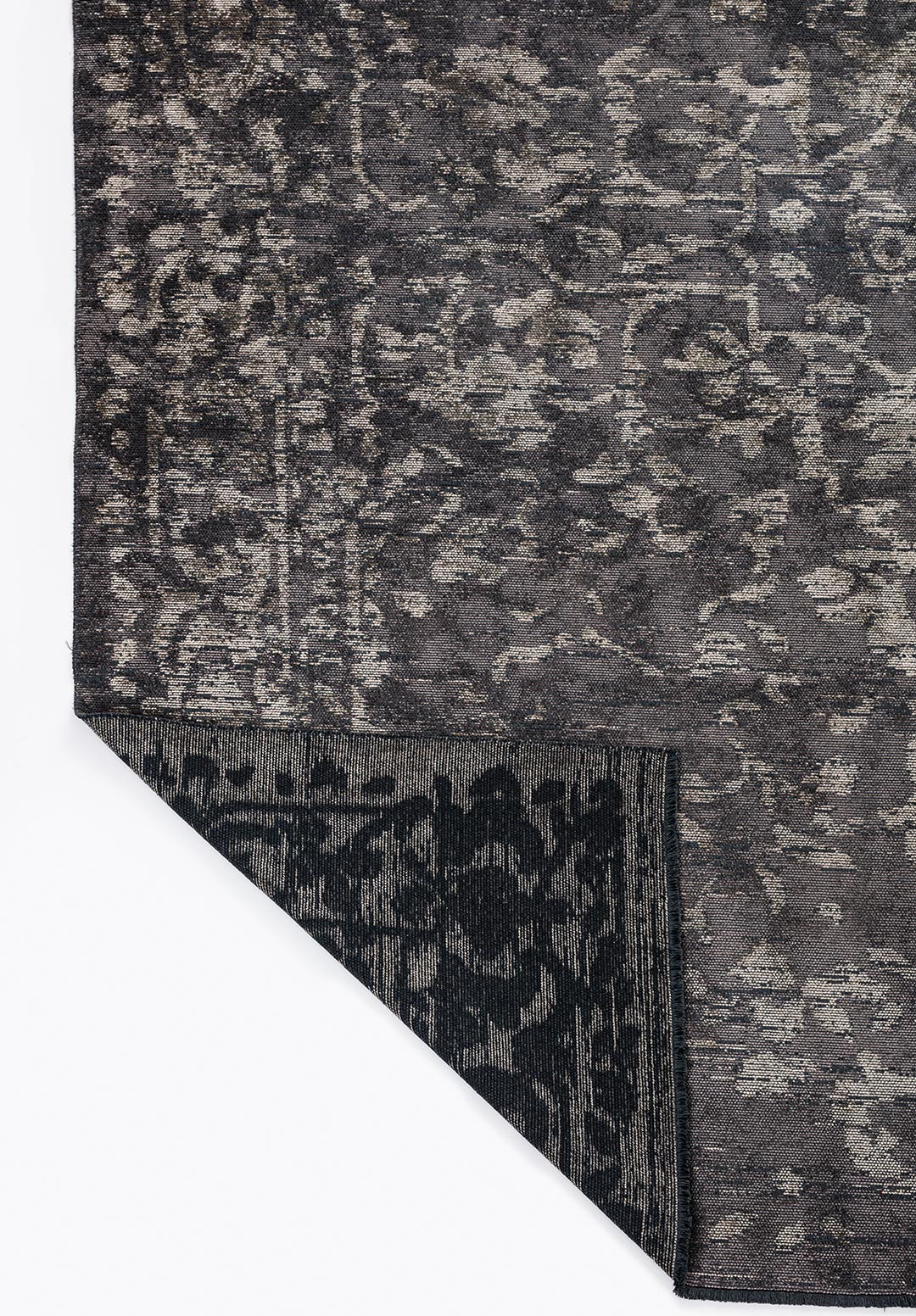 Flora Beige - Dark Grey Rug Rugs - Venetto Design Venettodesign.com