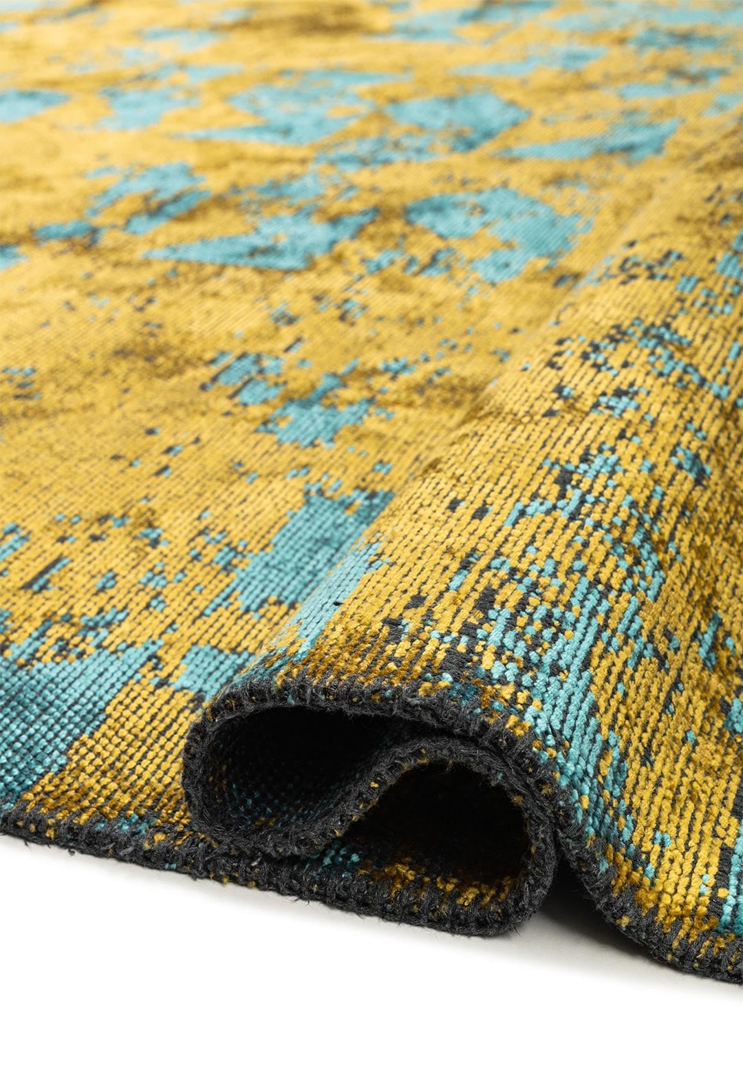 Triangle Yellow - Turquoise Rug Rugs - Venetto Design Venettodesign.com