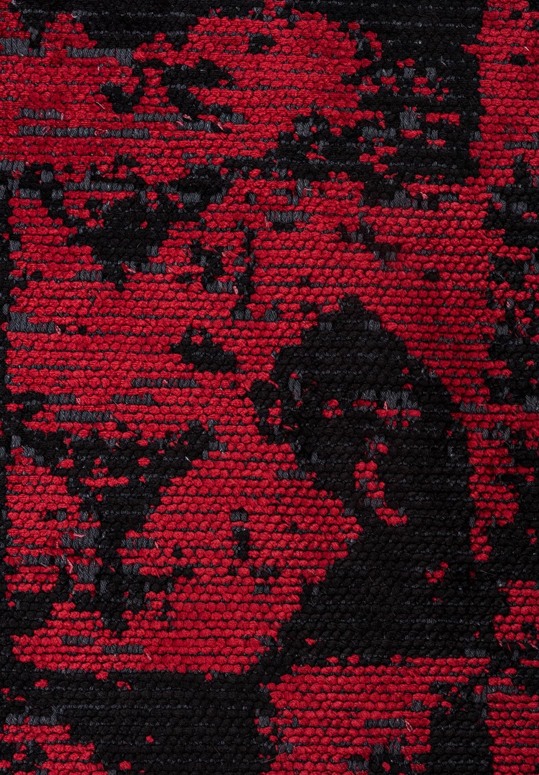 Triangle Black - Red Rug Rugs - Venetto Design Venettodesign.com