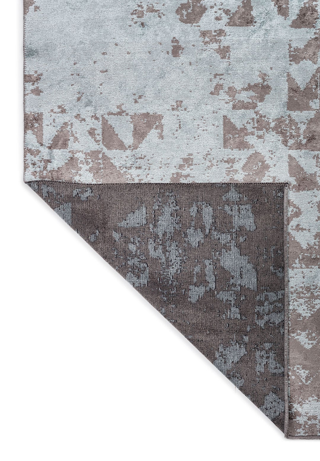 Triangle Ice Blue - Dark Grey Rug Rugs - Venetto Design Venettodesign.com