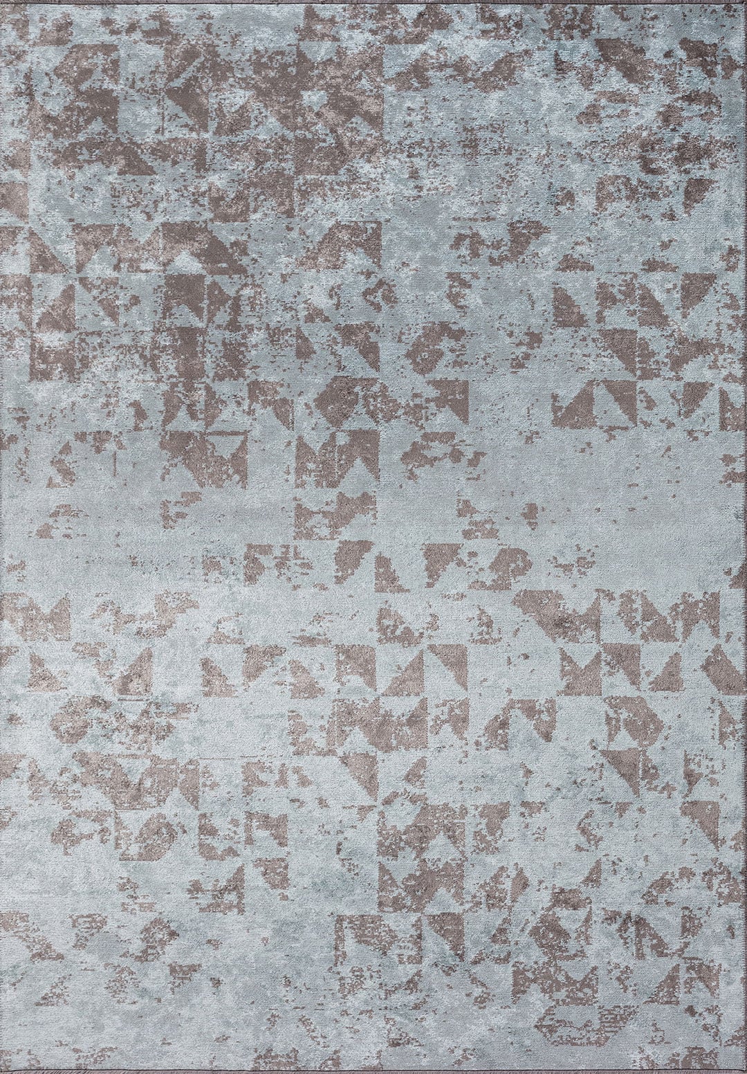 Triangle Ice Blue - Dark Grey Rug Rugs - Venetto Design Venettodesign.com