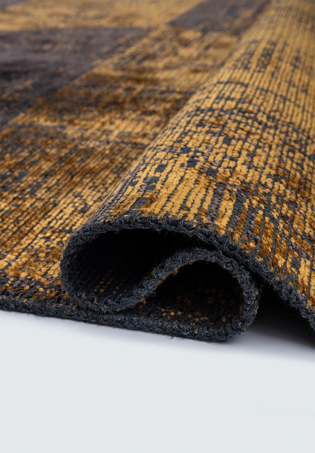 Sharp Mustard - Dark Mink Rug