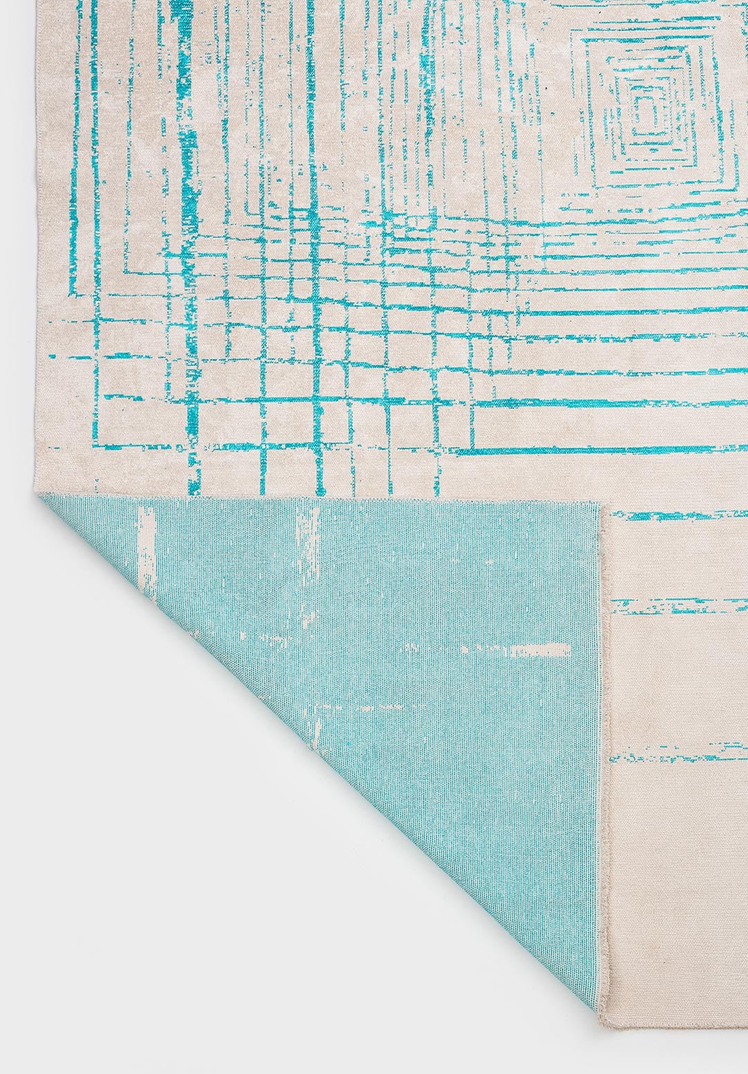 Trani Turquoise - Ecru Rug Rugs - Venetto Design Venettodesign.com