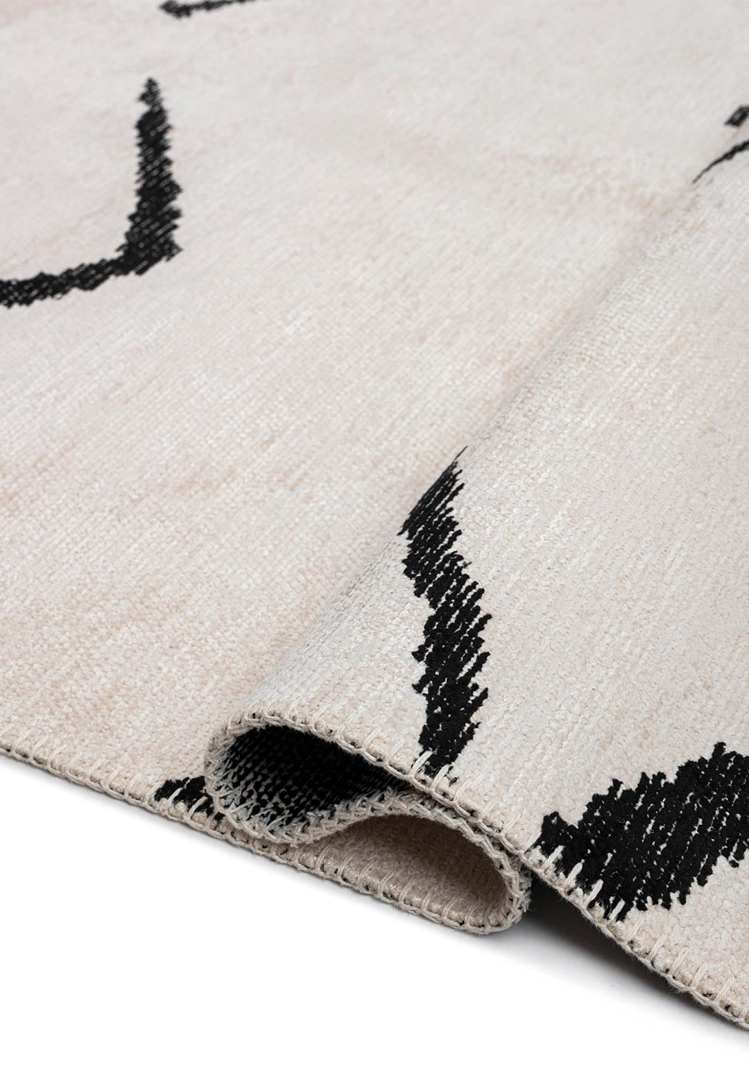 Wave Black - Ecru Rug Rugs - Venetto Design Venettodesign.com