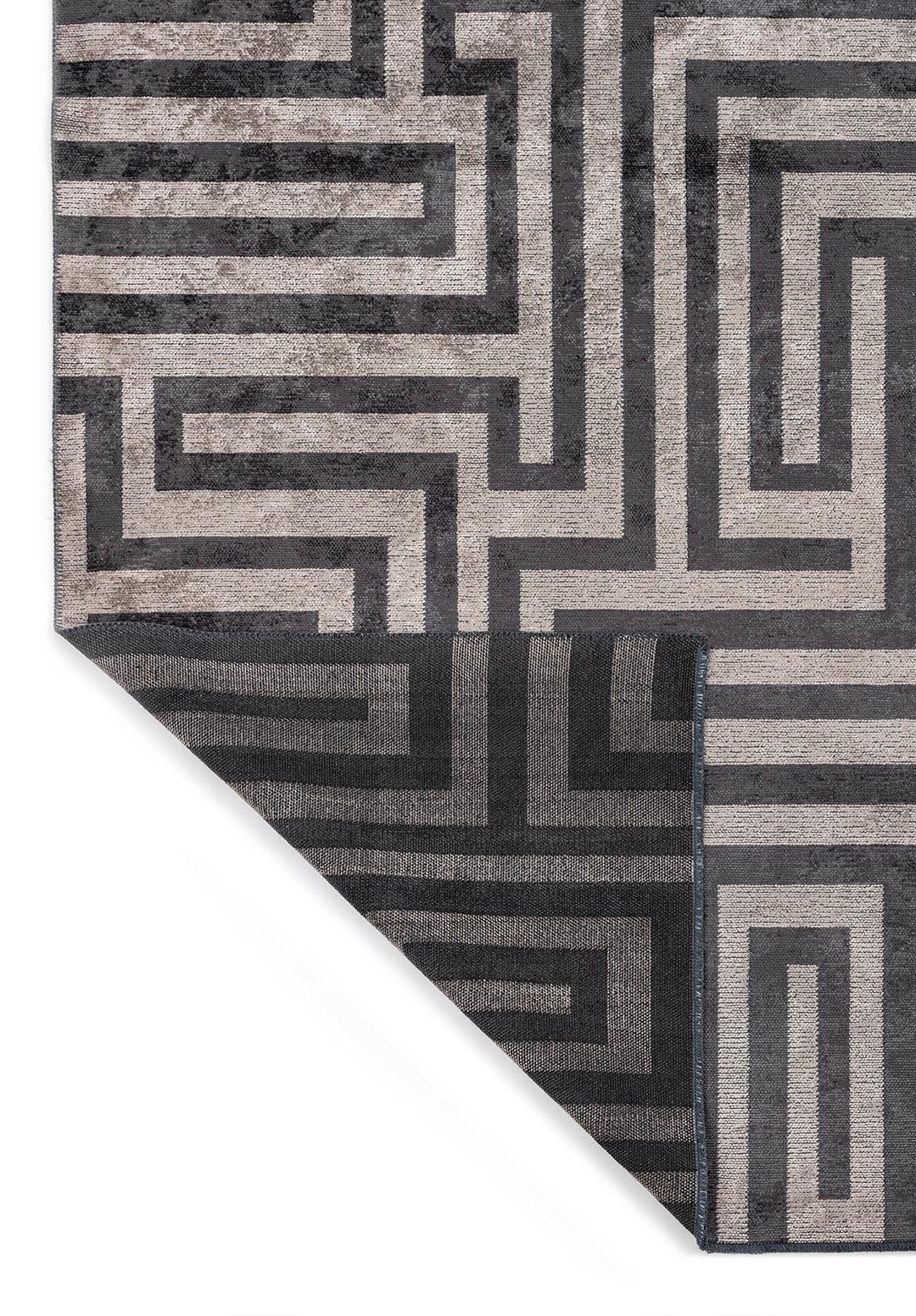 Nest Charcoal - Beige Rug Rugs - Venetto Design Venettodesign.com
