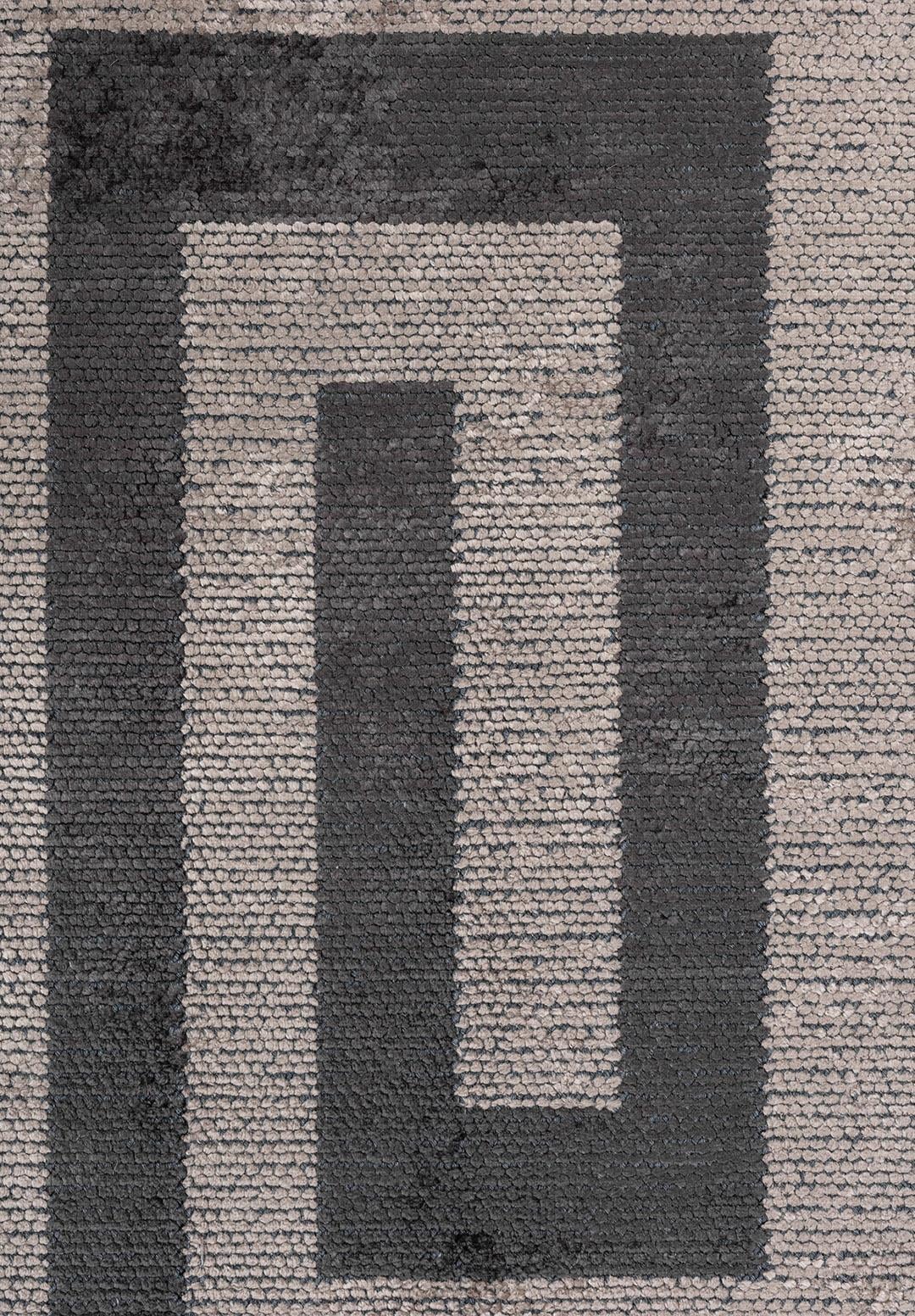 Nest Charcoal - Beige Rug Rugs - Venetto Design Venettodesign.com