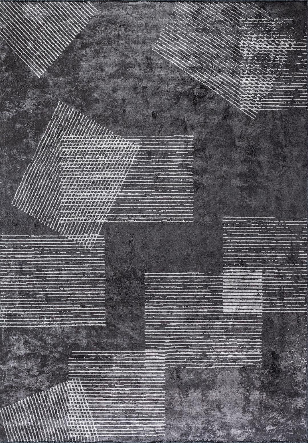 Matrix Charcoal - Light Grey Rug Rugs - Venetto Design Venettodesign.com
