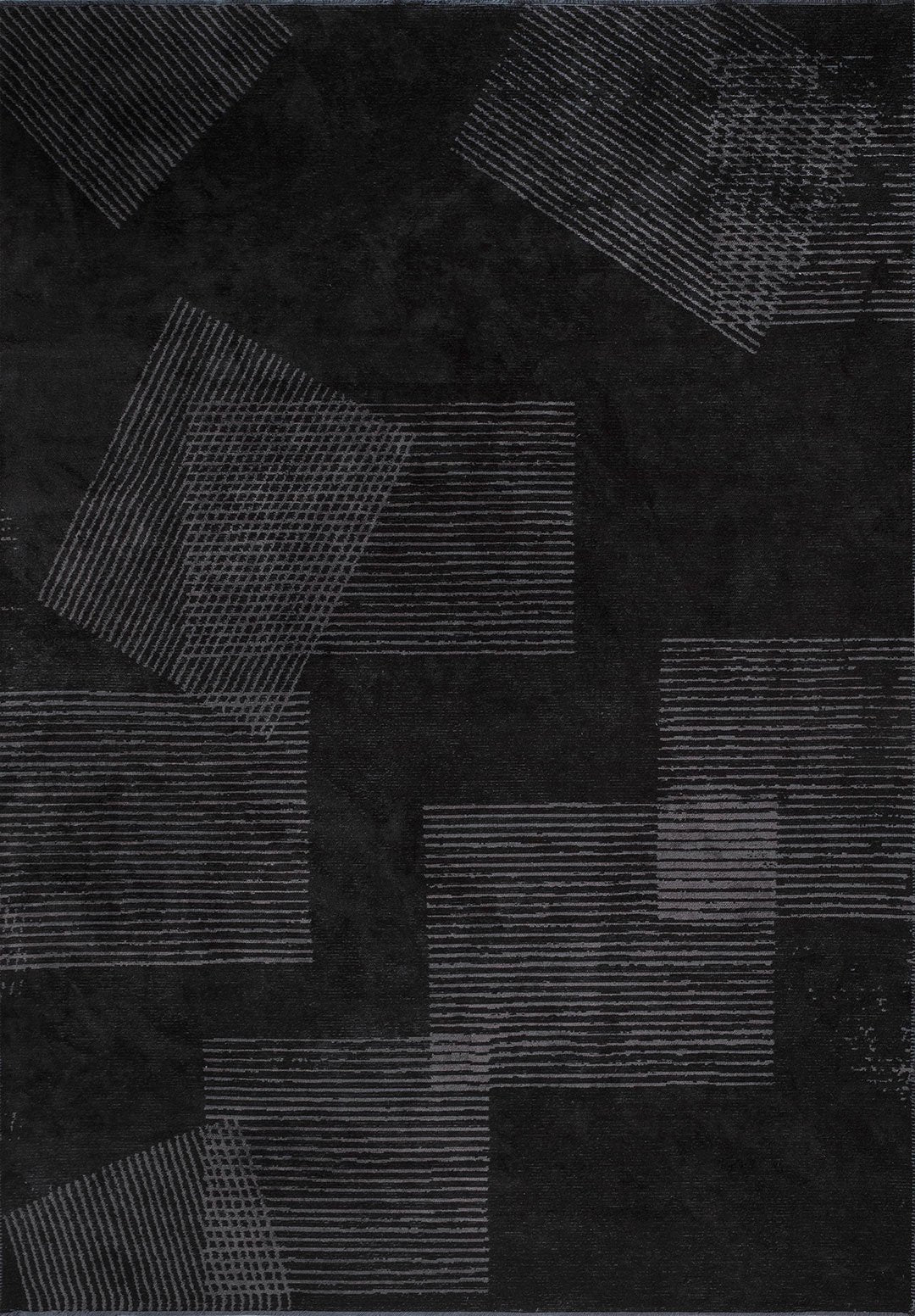 Matrix Black - Charcoal Rug Rugs - Venetto Design Venettodesign.com