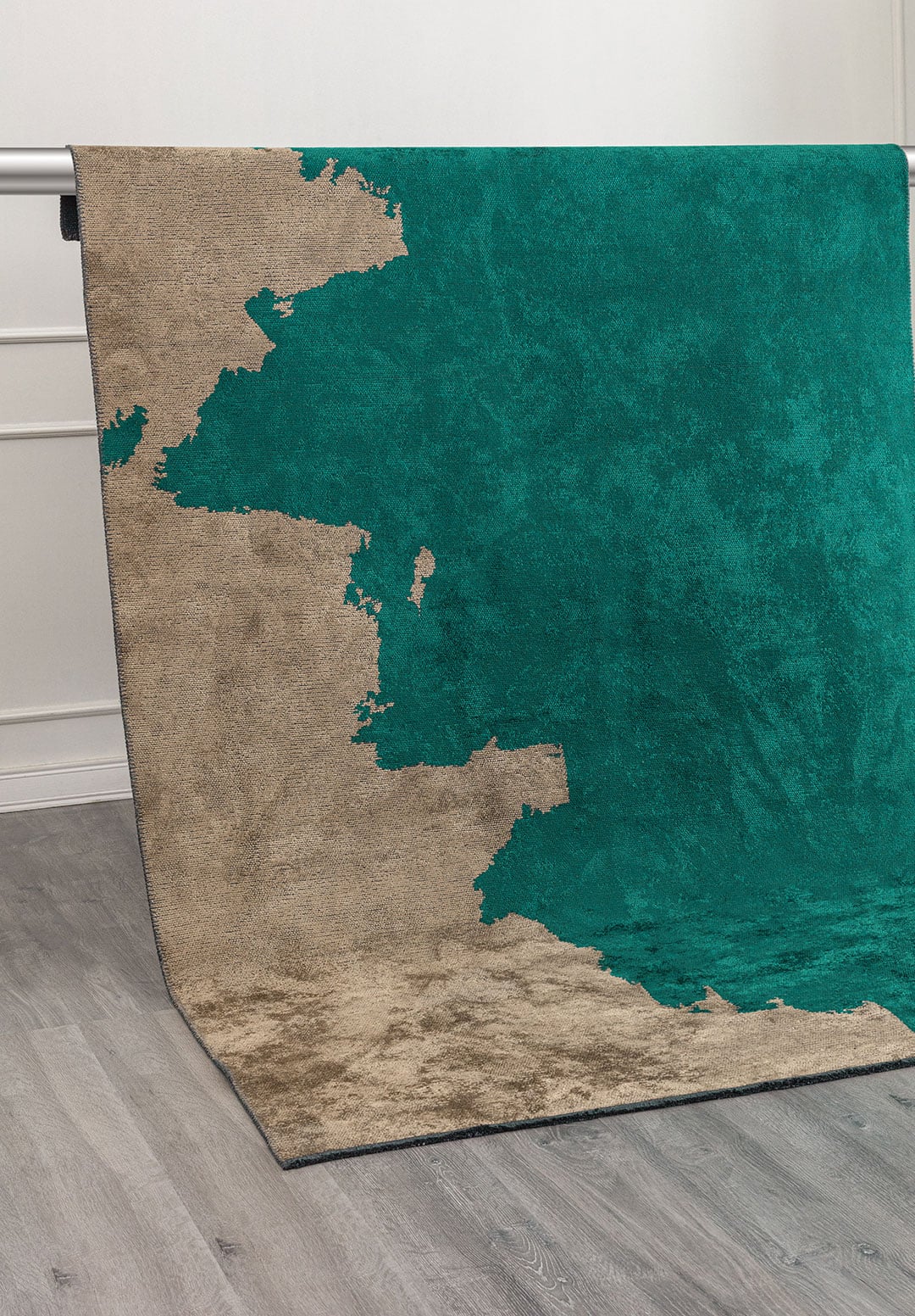 Coast Dark Turquoise - Dark Beige Rug Rugs - Venetto Design Venettodesign.com