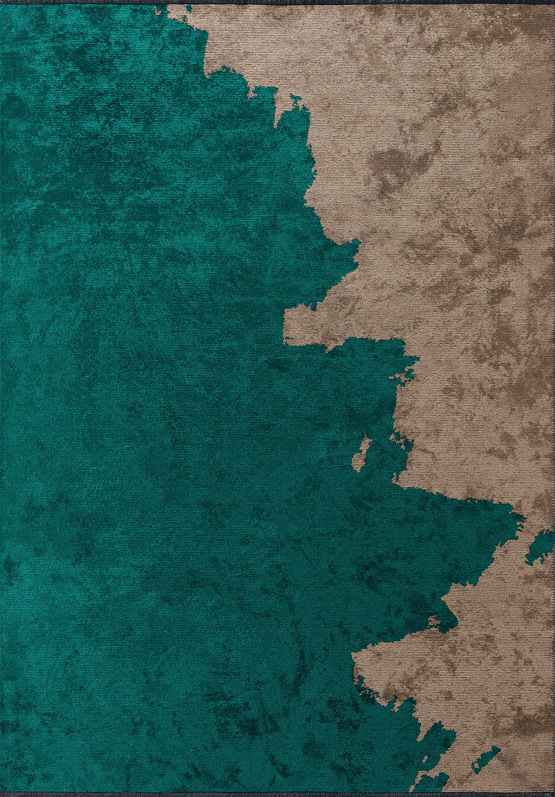 Coast Dark Turquoise - Dark Beige Rug Rugs - Venetto Design Venettodesign.com