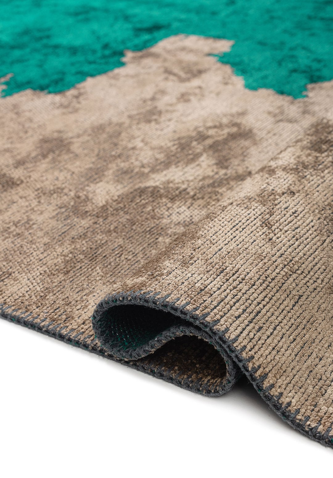 Coast Dark Turquoise - Dark Beige Rug Rugs - Venetto Design Venettodesign.com