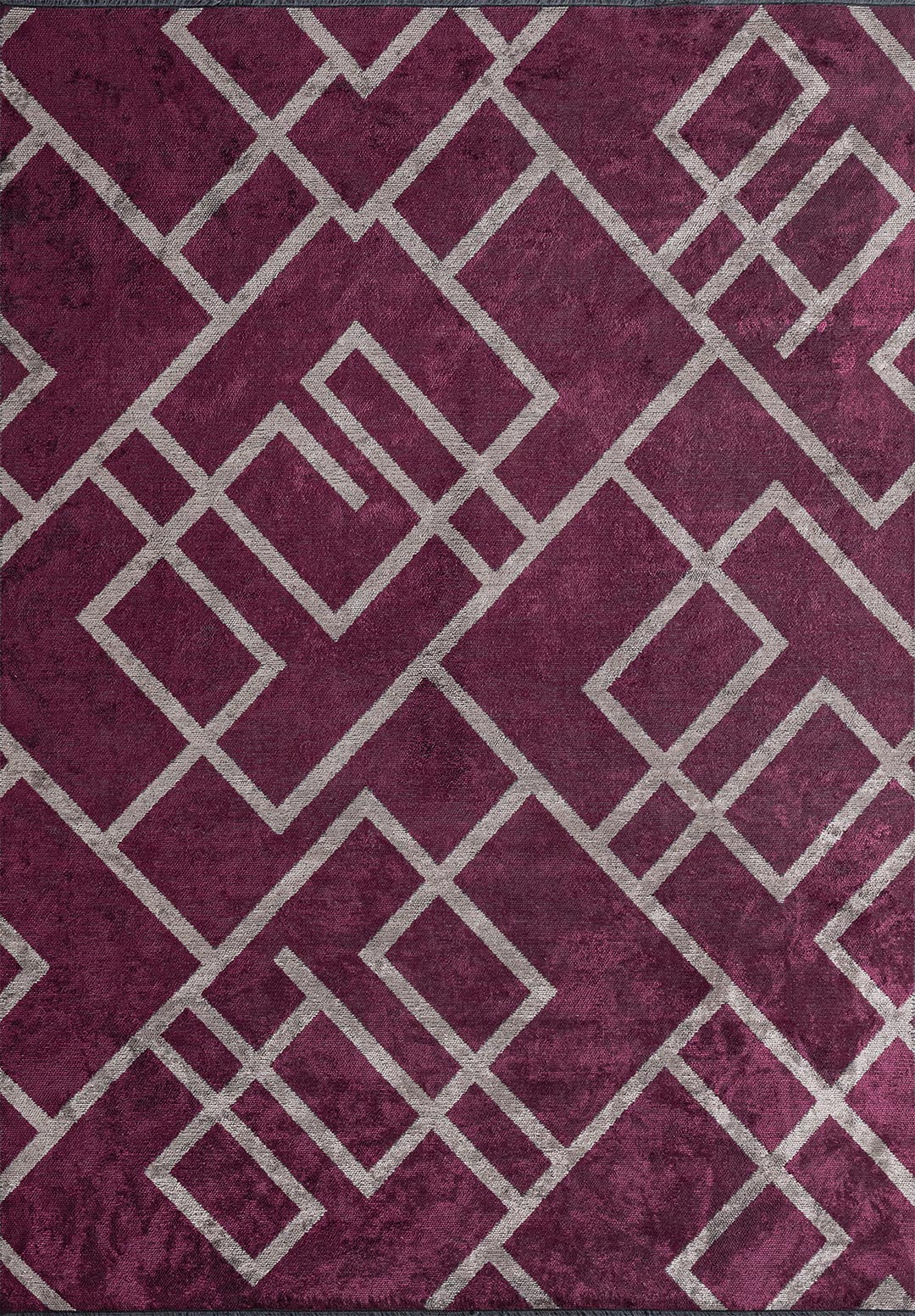 Channel Dark Damson - Dark Grey Rug Rugs - Venetto Design Venettodesign.com