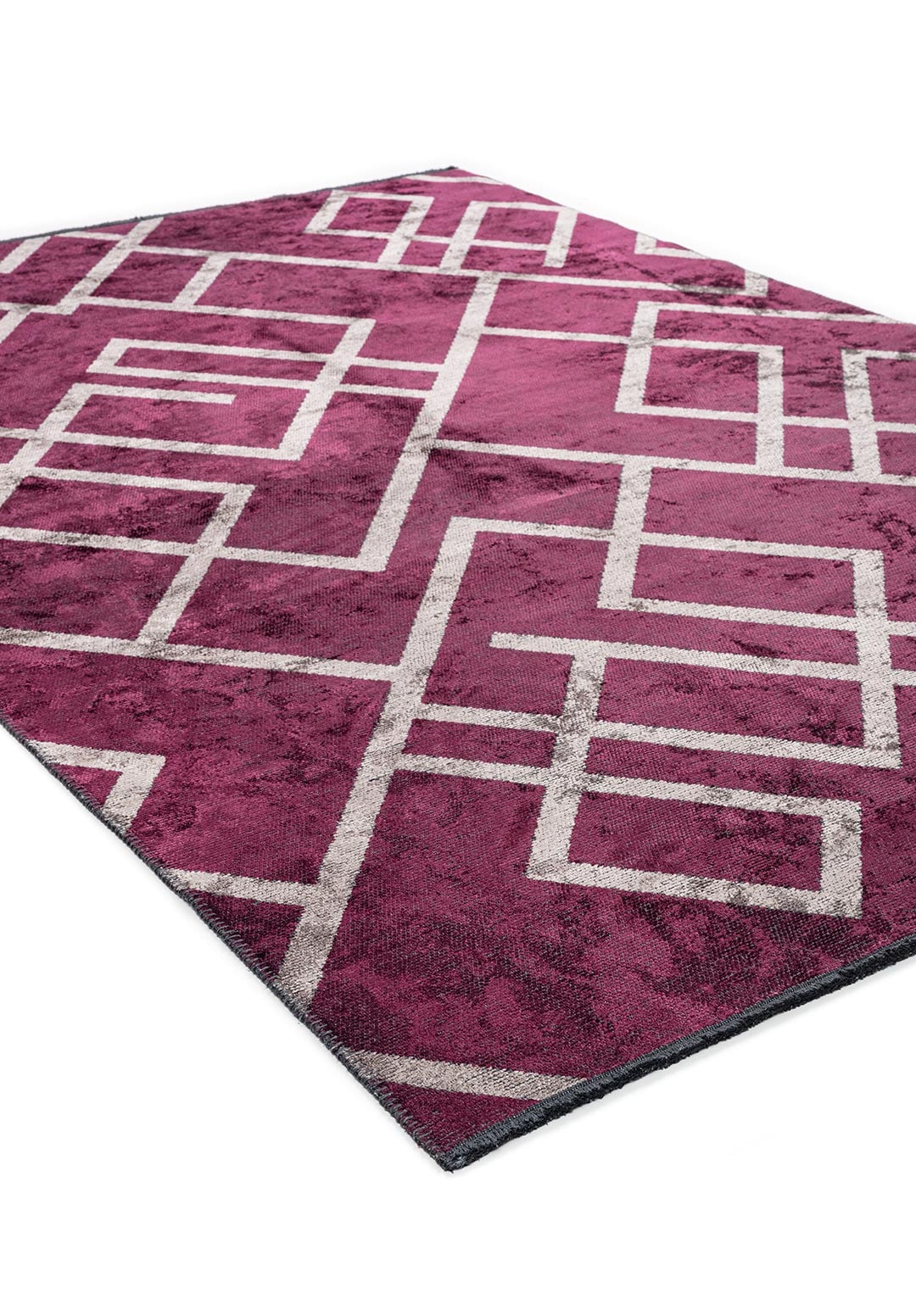 Channel Dark Damson - Dark Grey Rug Rugs - Venetto Design Venettodesign.com