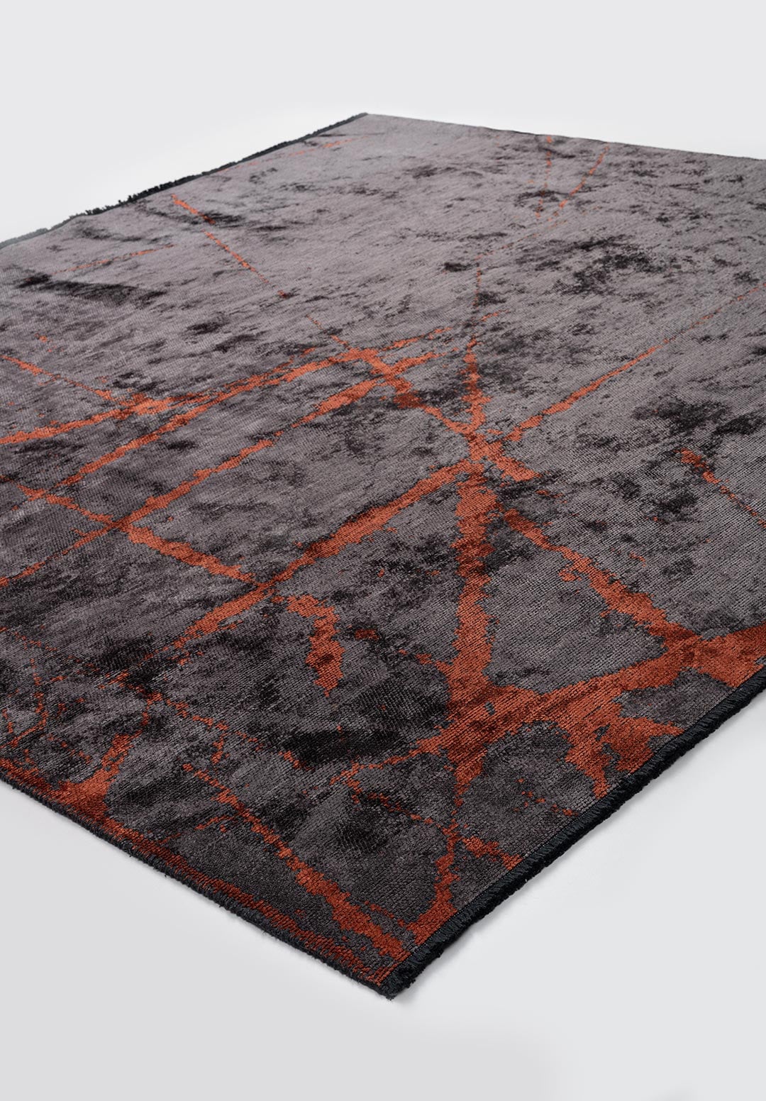 Crack Dark Terra - Charcoal Rug Rugs - Venetto Design Venettodesign.com