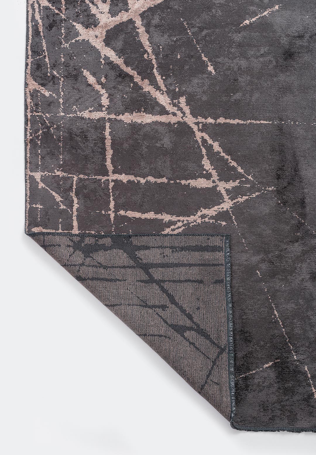 Crack Copper - Charcoal Rug Rugs - Venetto Design Venettodesign.com
