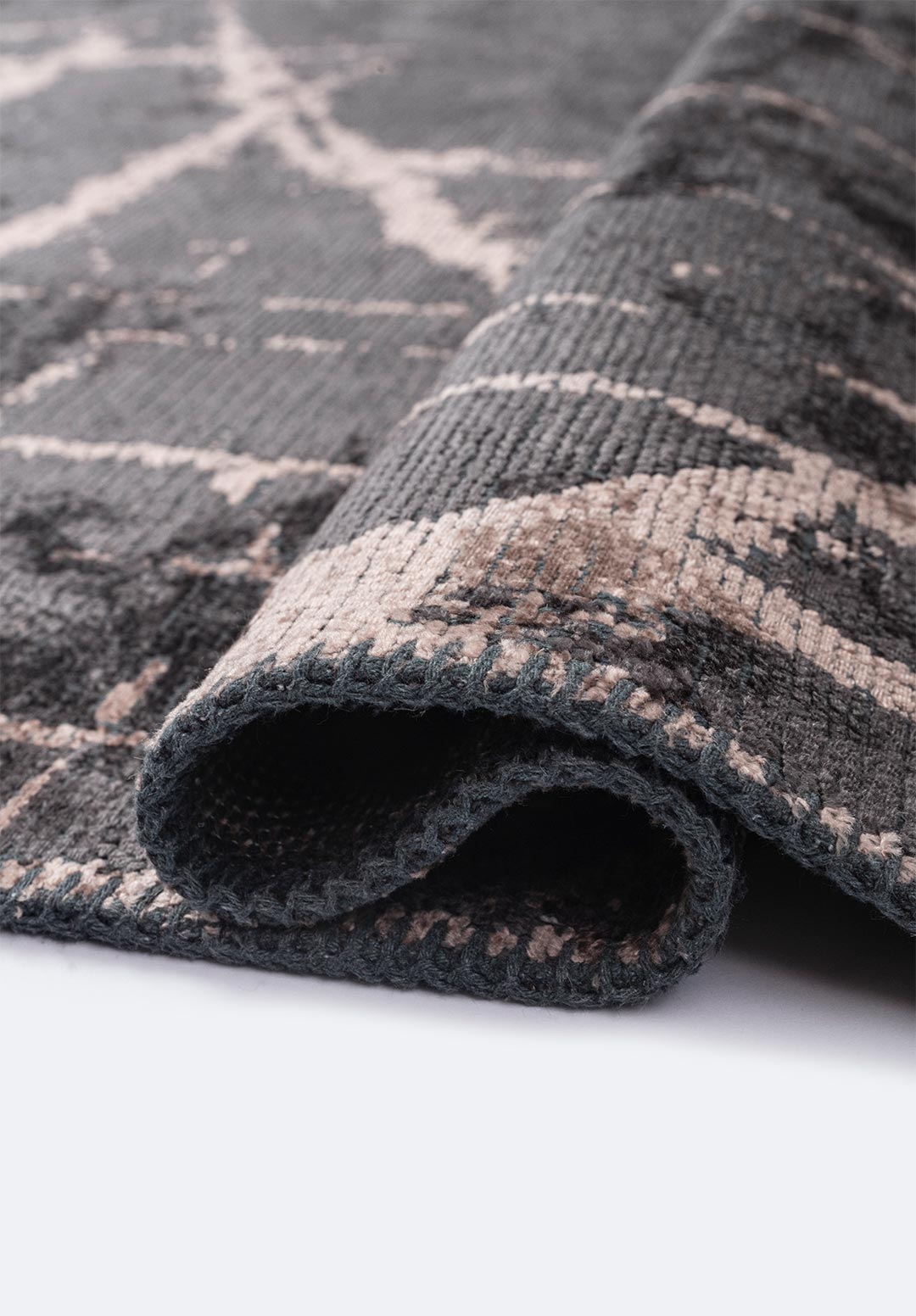 Crack Copper - Charcoal Rug Rugs - Venetto Design Venettodesign.com