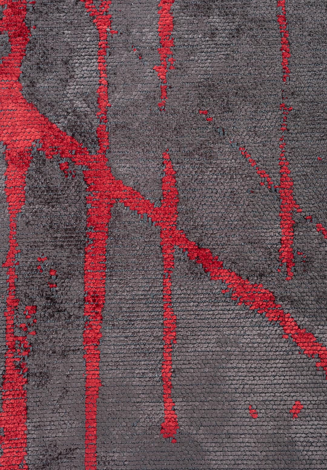 Crack Red - Charcoal Rug Rugs - Venetto Design Venettodesign.com