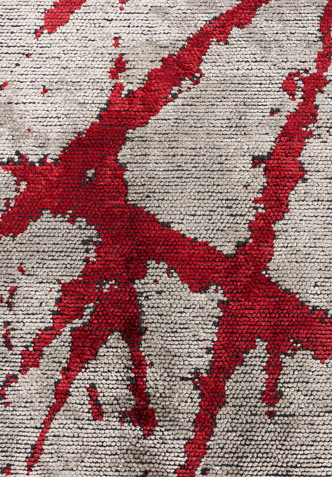 Crack Red - Cream Rug Rugs - Venetto Design Venettodesign.com