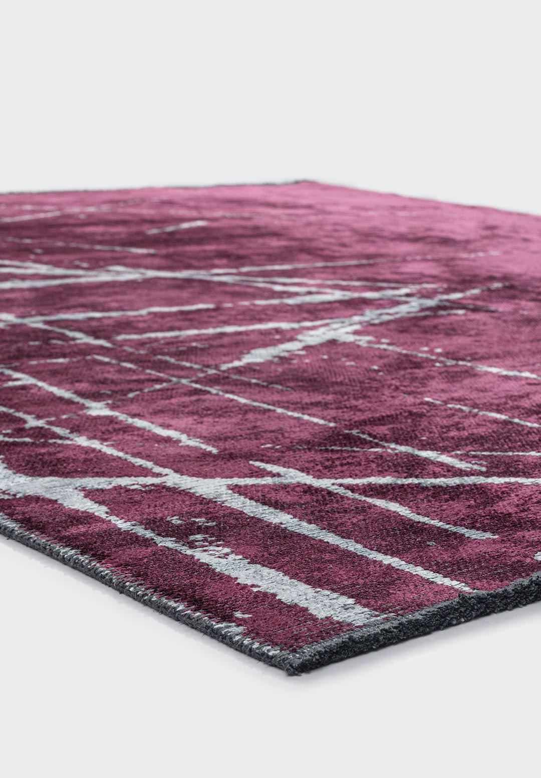 Crack Ice Blue - Dark Damson Rug Rugs - Venetto Design Venettodesign.com