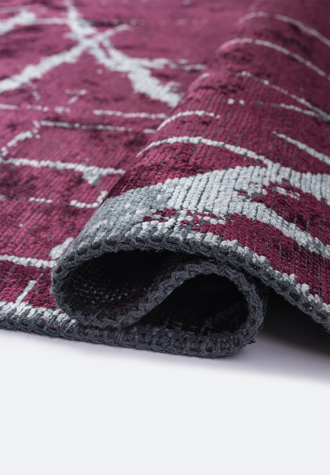 Crack Ice Blue - Dark Damson Rug Rugs - Venetto Design Venettodesign.com