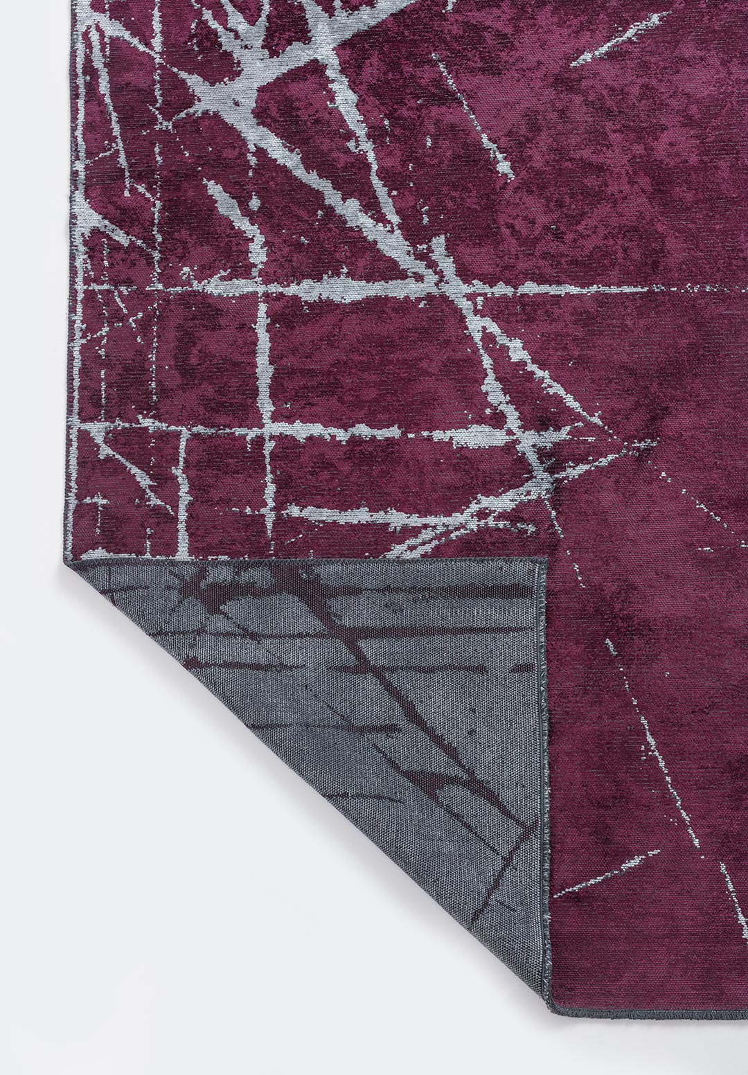 Crack Ice Blue - Dark Damson Rug Rugs - Venetto Design Venettodesign.com