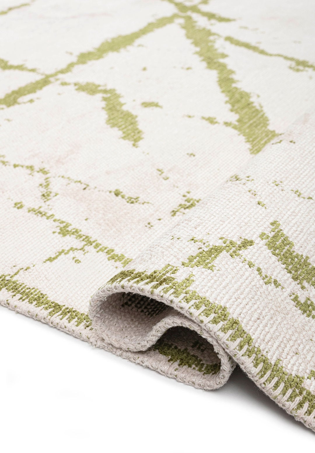 Crack Green - Ecru Rug Rugs - Venetto Design Venettodesign.com