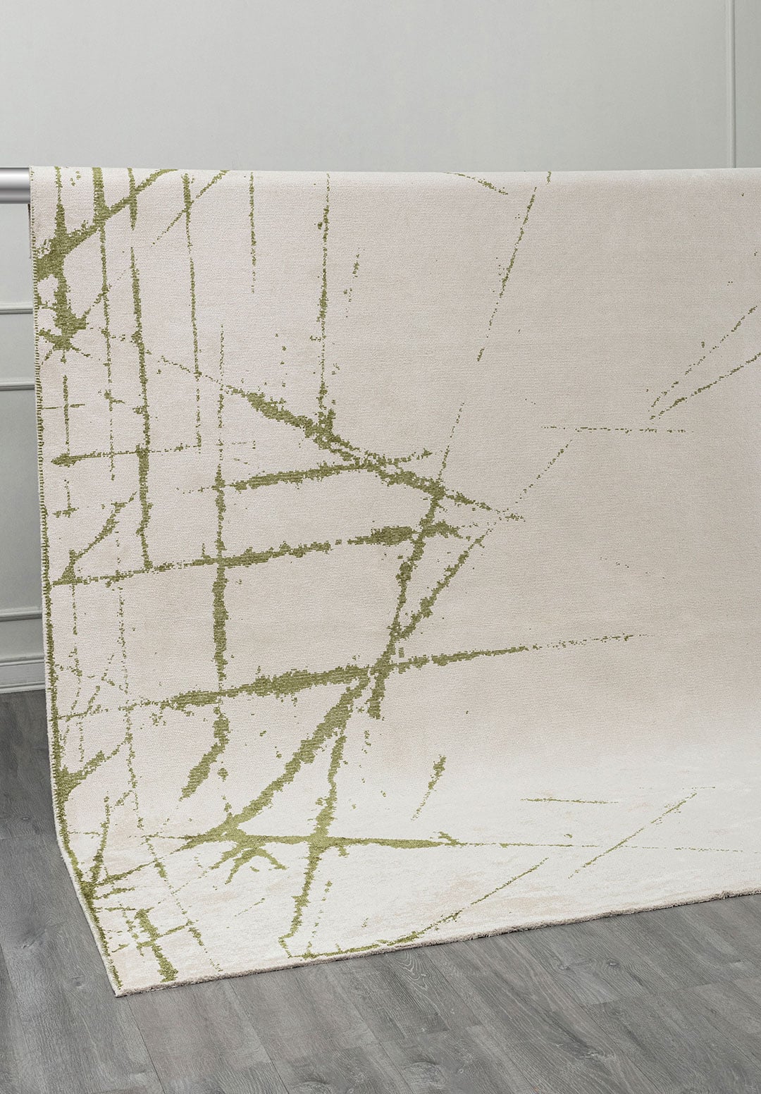 Crack Green - Ecru Rug Rugs - Venetto Design Venettodesign.com