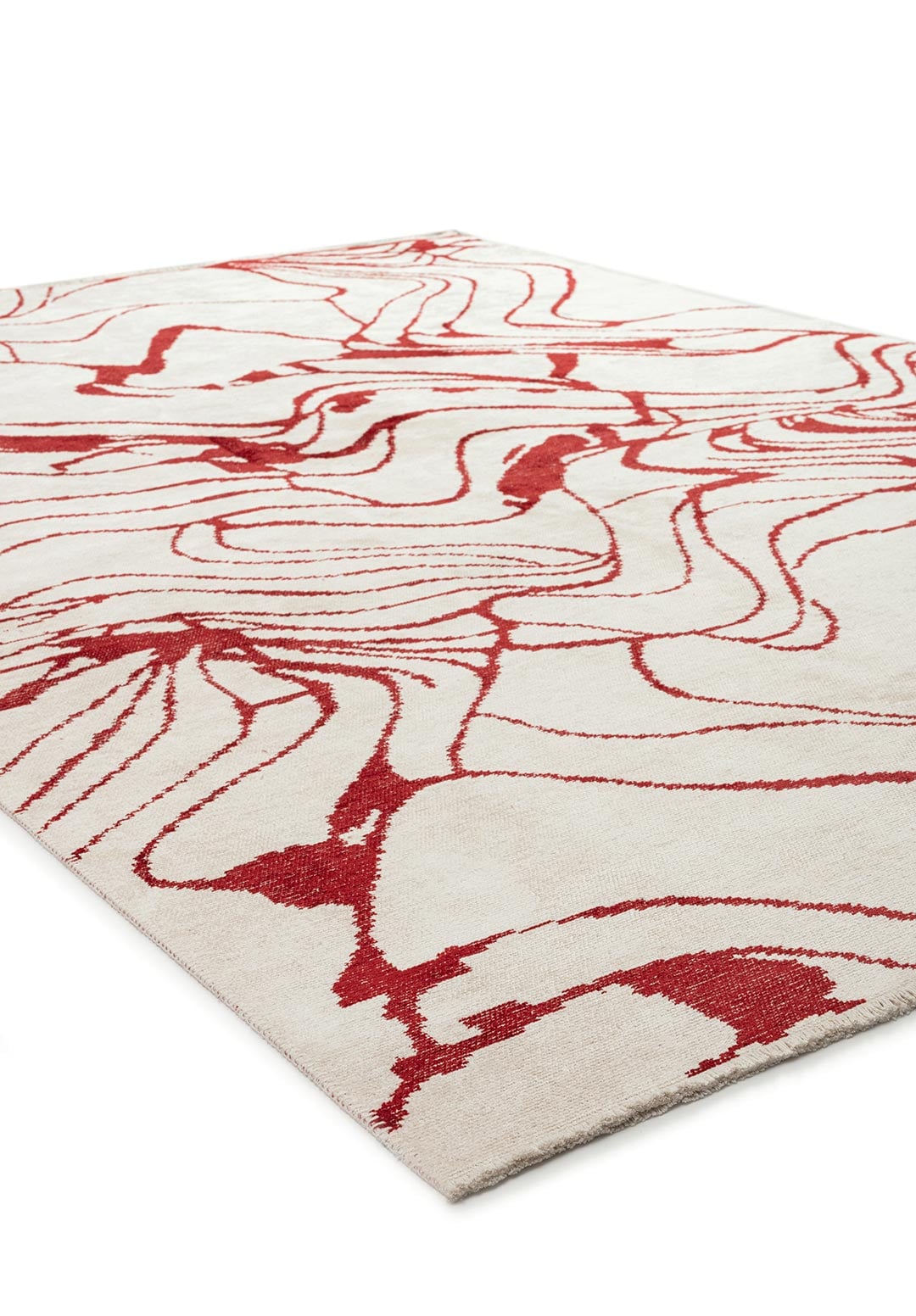 Clove Red - Ecru Rug Rugs - Venetto Design Venettodesign.com