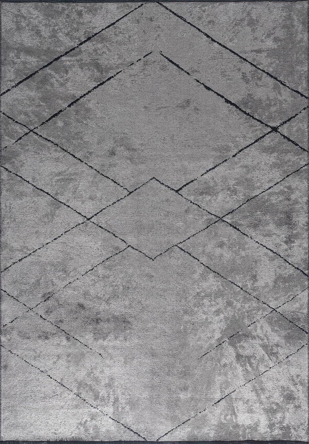 Spider Matte Black - Light Grey Rug Rugs - Venetto Design Venettodesign.com