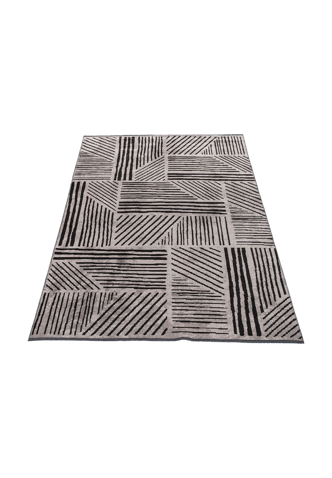 Field Black - Light Grey Rug Rugs - Venetto Design Venettodesign.com