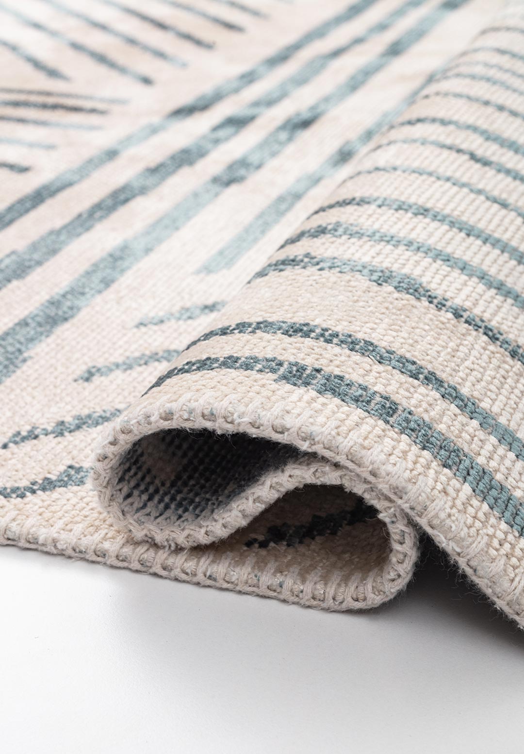 Field Blue - Ecru Rug Rugs - Venetto Design Venettodesign.com