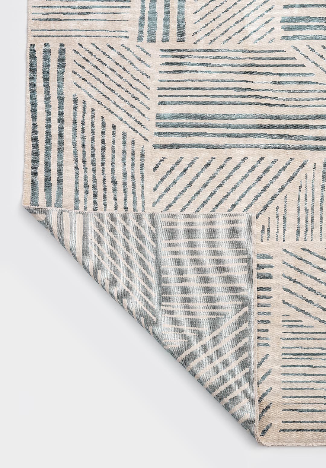 Field Blue - Ecru Rug Rugs - Venetto Design Venettodesign.com