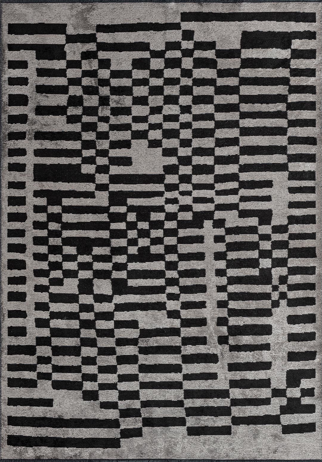 Domino Black - Cream Rug Rugs - Venetto Design Venettodesign.com