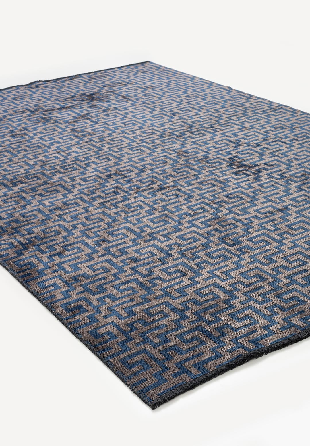 Caterpillar Navy Blue - Dark Grey Rug Rugs - Venetto Design Venettodesign.com