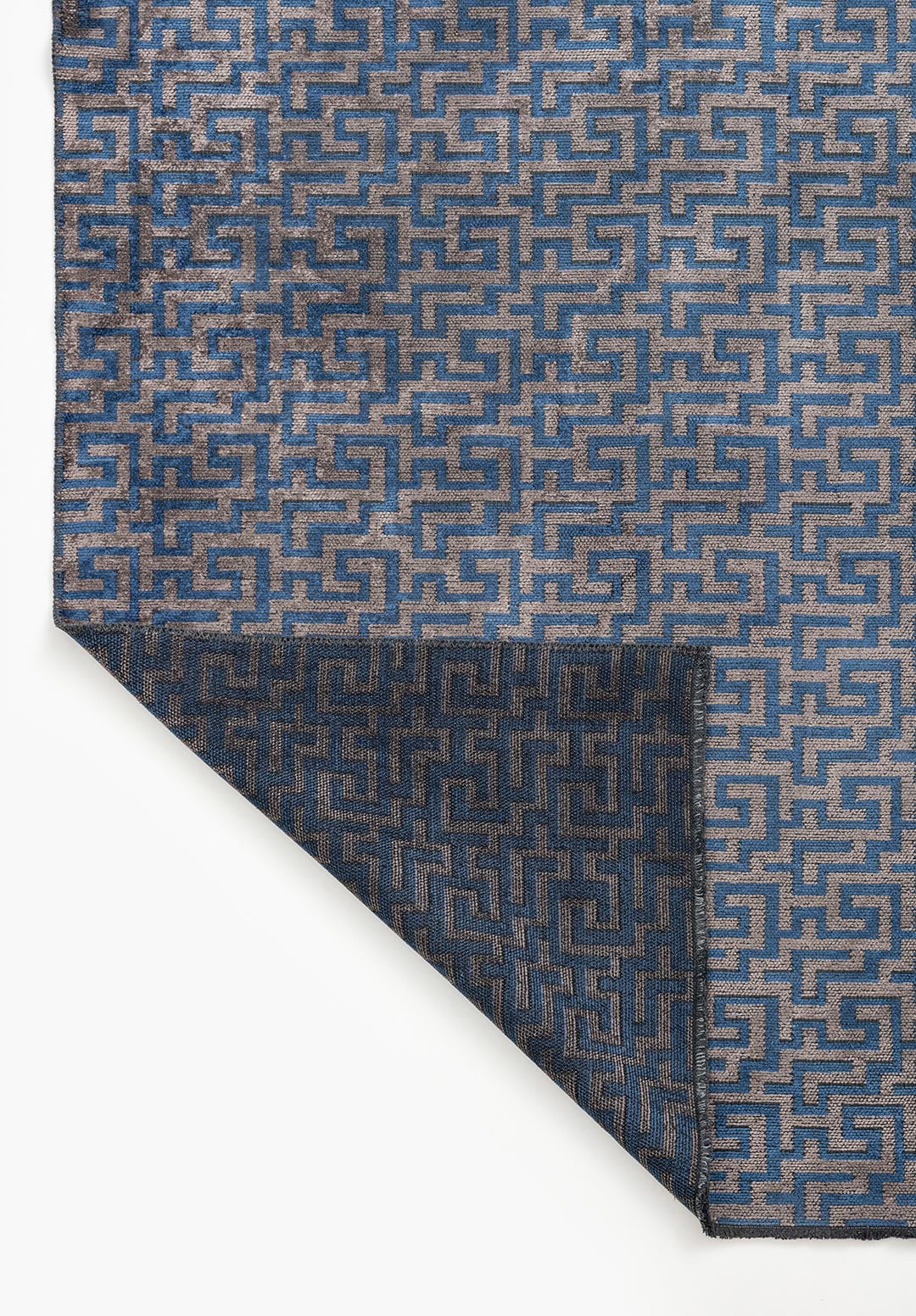 Caterpillar Navy Blue - Dark Grey Rug Rugs - Venetto Design Venettodesign.com