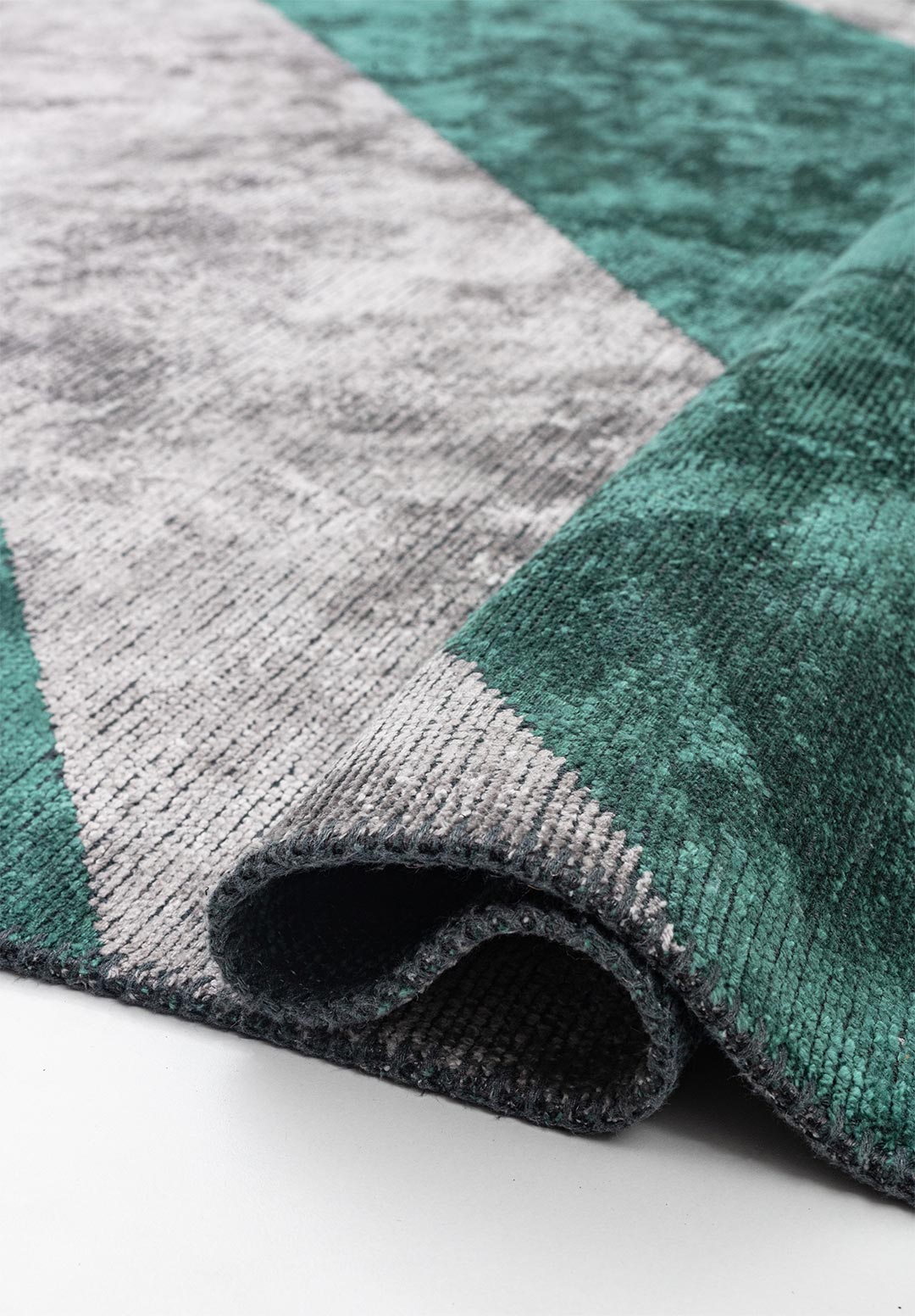 Vetra Dark Green - Light Grey Rug Rugs - Venetto Design Venettodesign.com