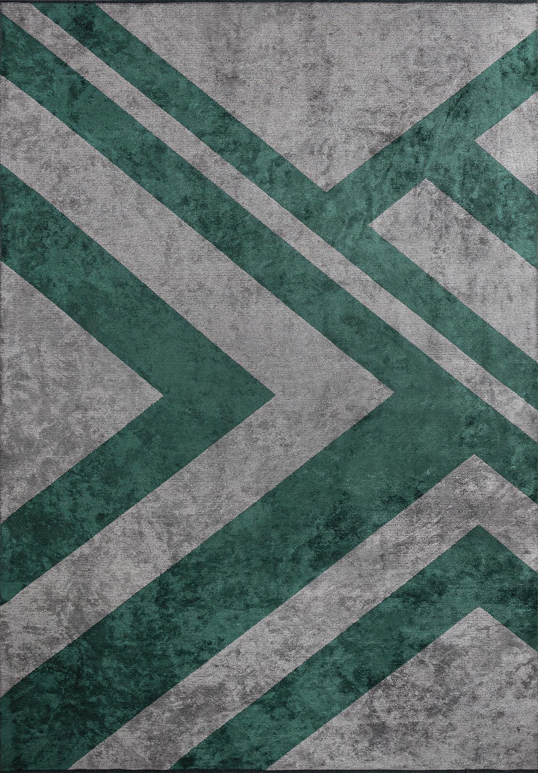 Vetra Dark Green - Light Grey Rug Rugs - Venetto Design Venettodesign.com