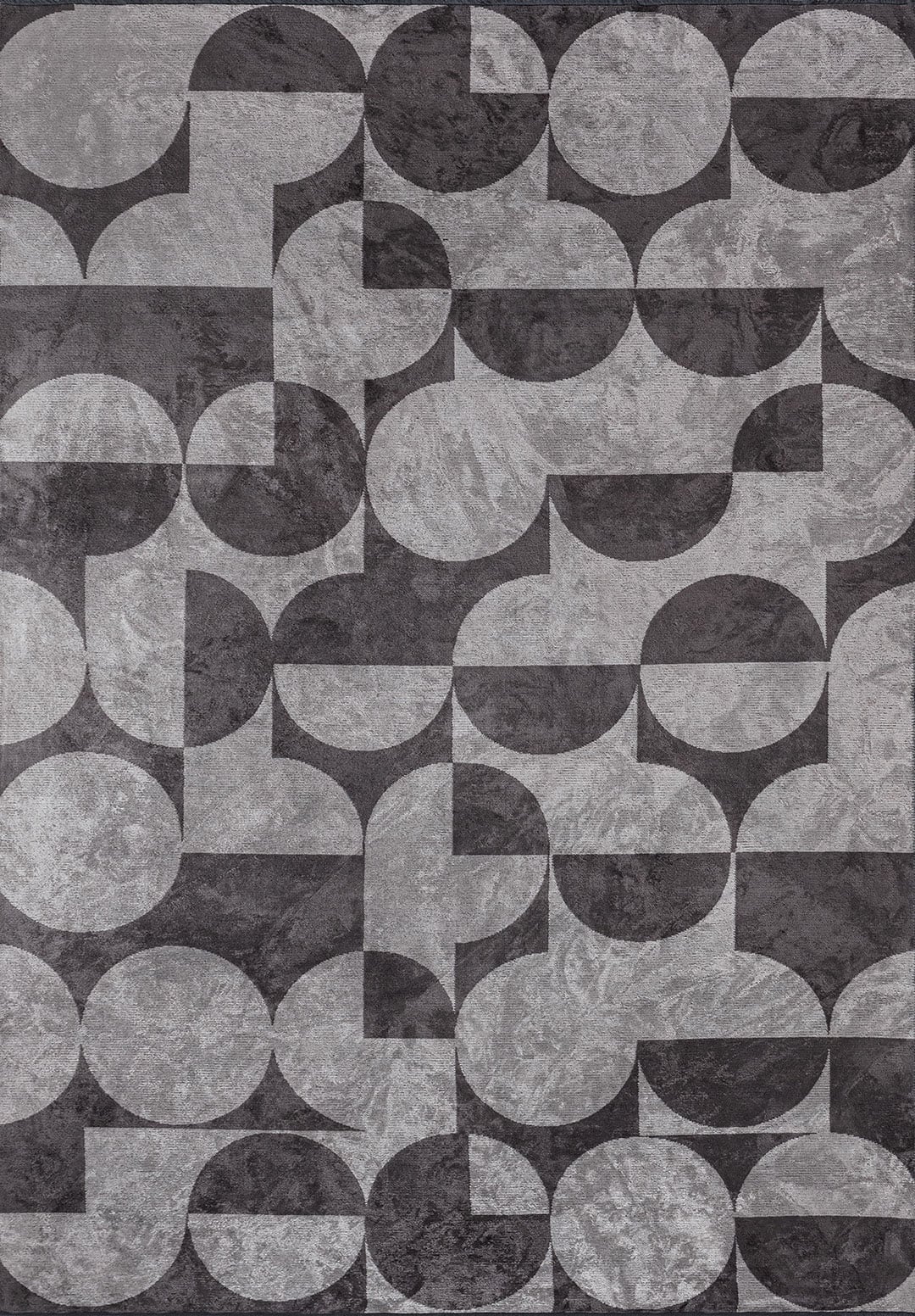 Circle Charcoal - Light Cream Rug Rugs - Venetto Design Venettodesign.com