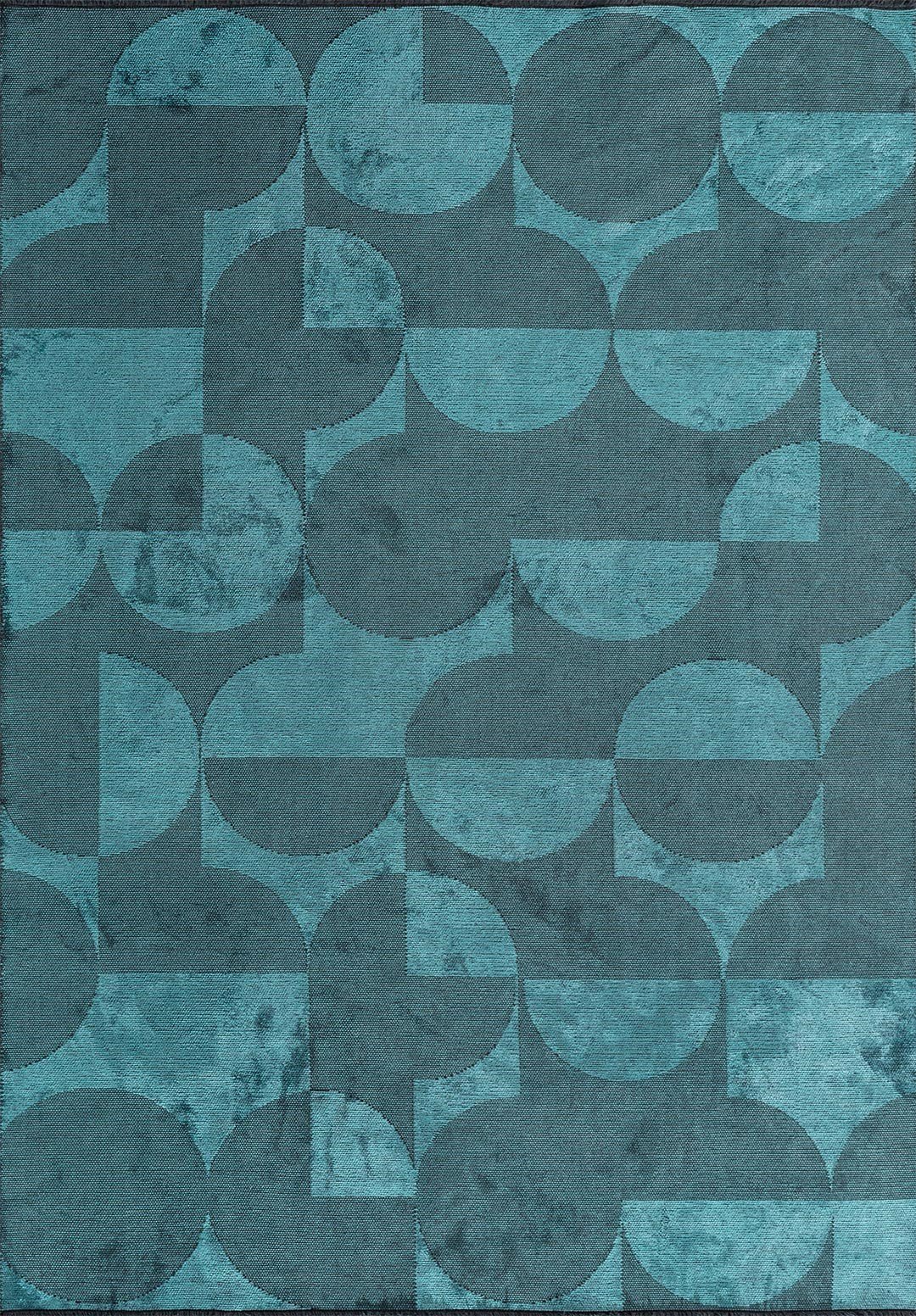Circle Turquoise Rug Rugs - Venetto Design Venettodesign.com
