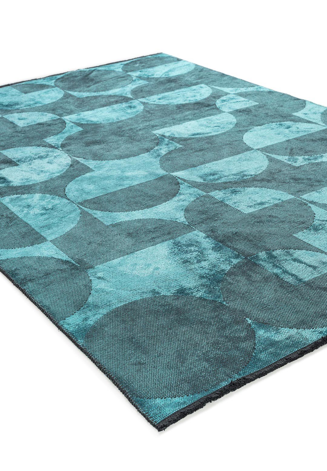 Circle Turquoise Rug Rugs - Venetto Design Venettodesign.com