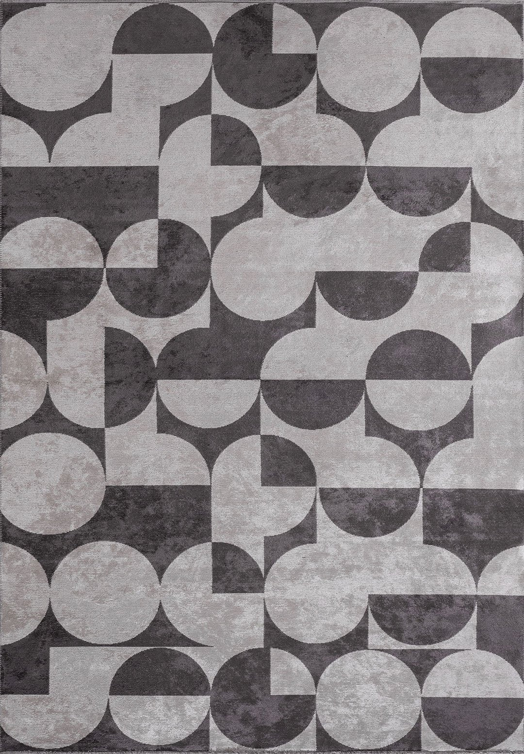Circle Charcoal - Bone Rug Rugs - Venetto Design Venettodesign.com