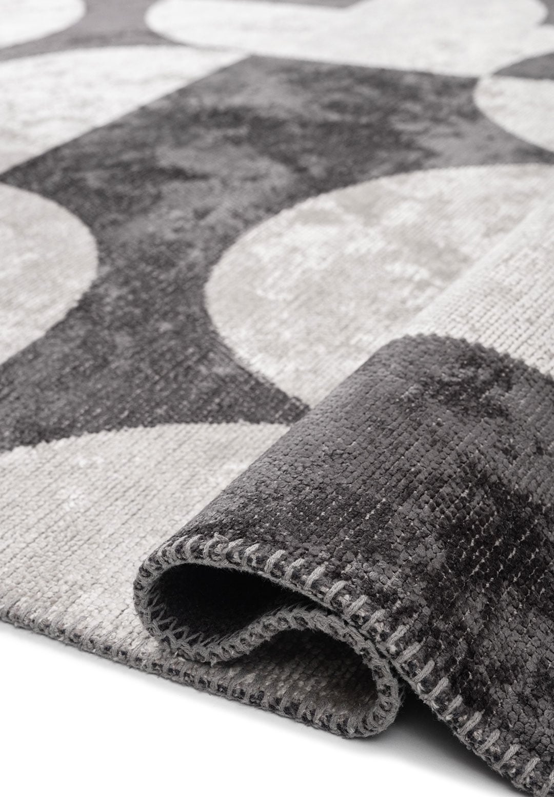 Circle Charcoal - Bone Rug Rugs - Venetto Design Venettodesign.com