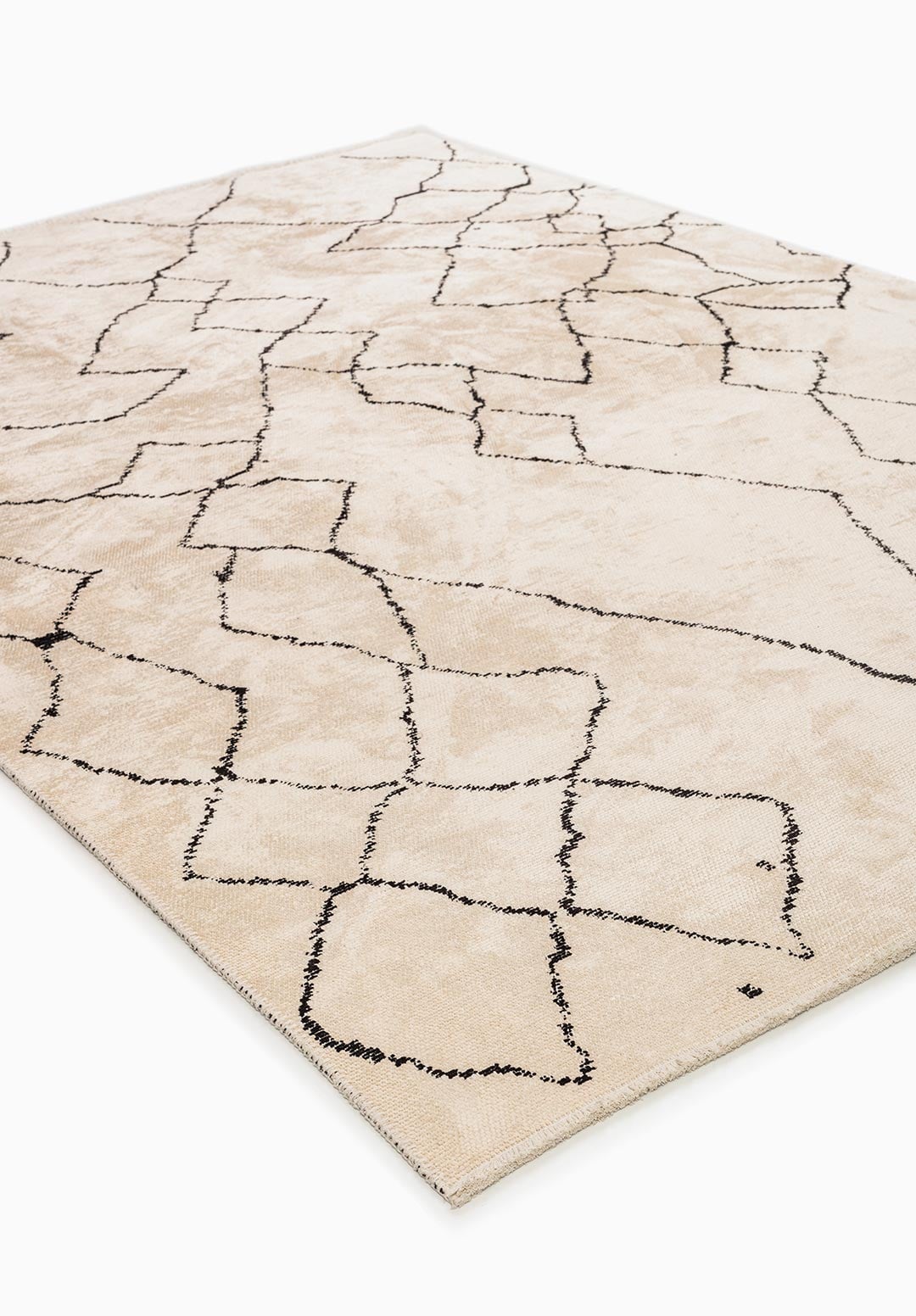 Ethnic Black - Ecru Rug Rugs - Venetto Design Venettodesign.com