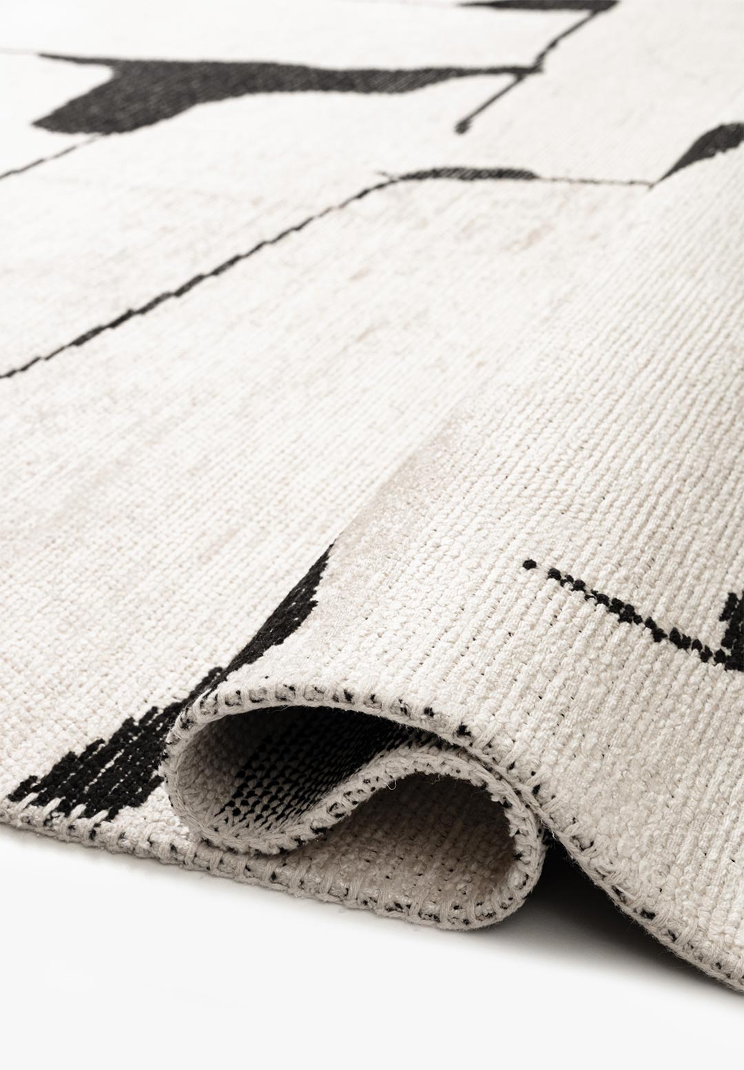 Atlas Black - Ecru Rug Rugs - Venetto Design Venettodesign.com