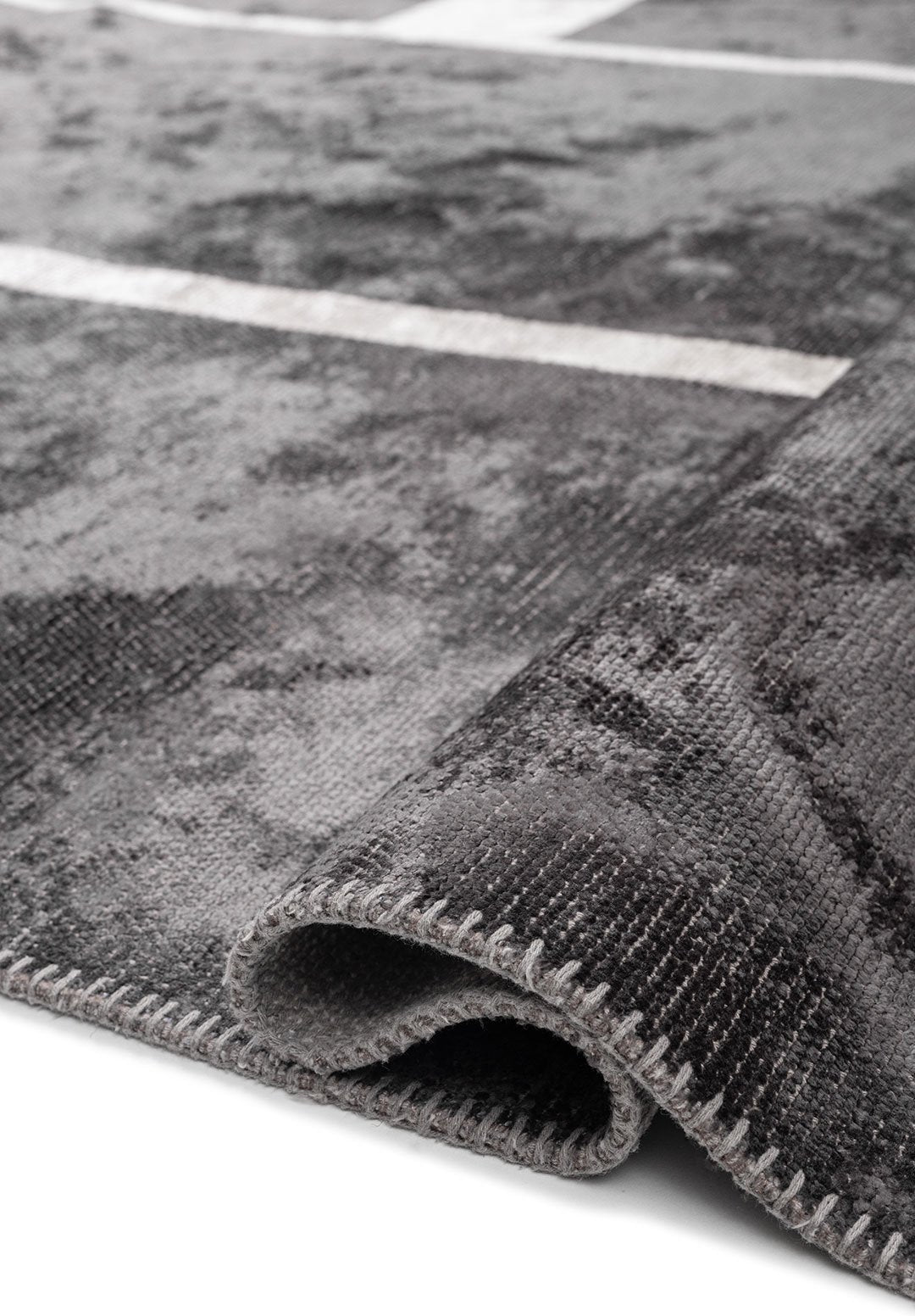 Cell Bone - Charcoal Rug Rugs - Venetto Design Venettodesign.com