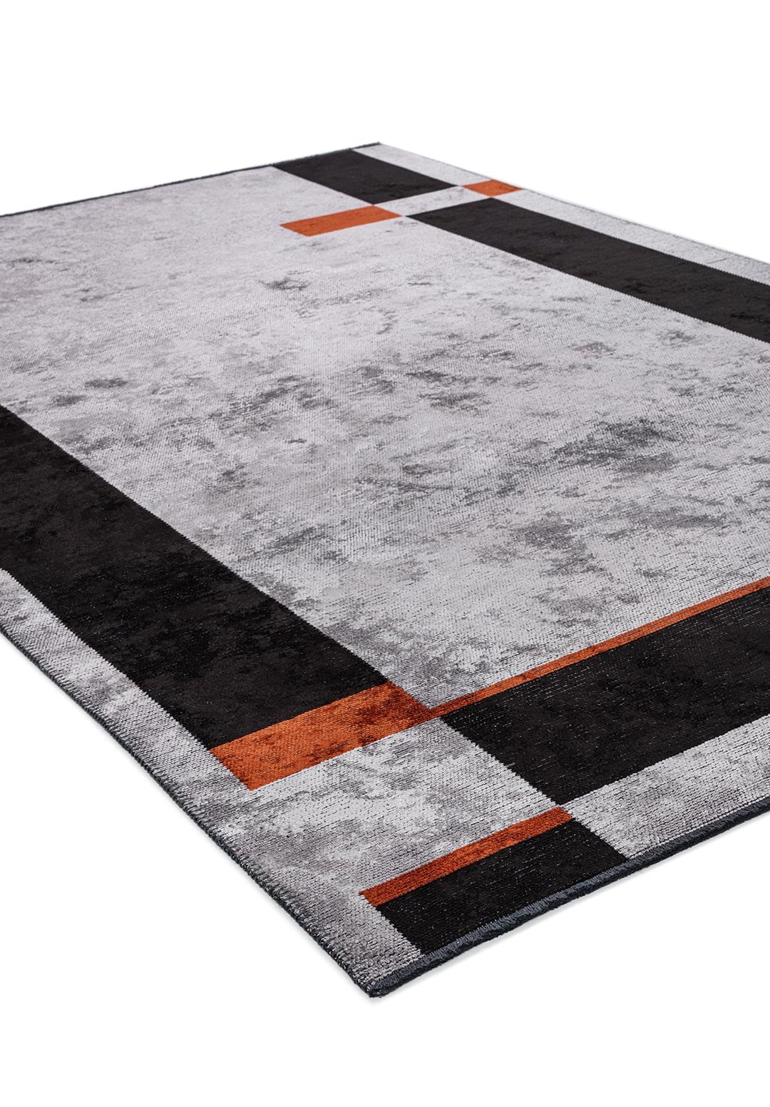 Tetris Black - Light Grey Rug Rugs - Venetto Design Venettodesign.com