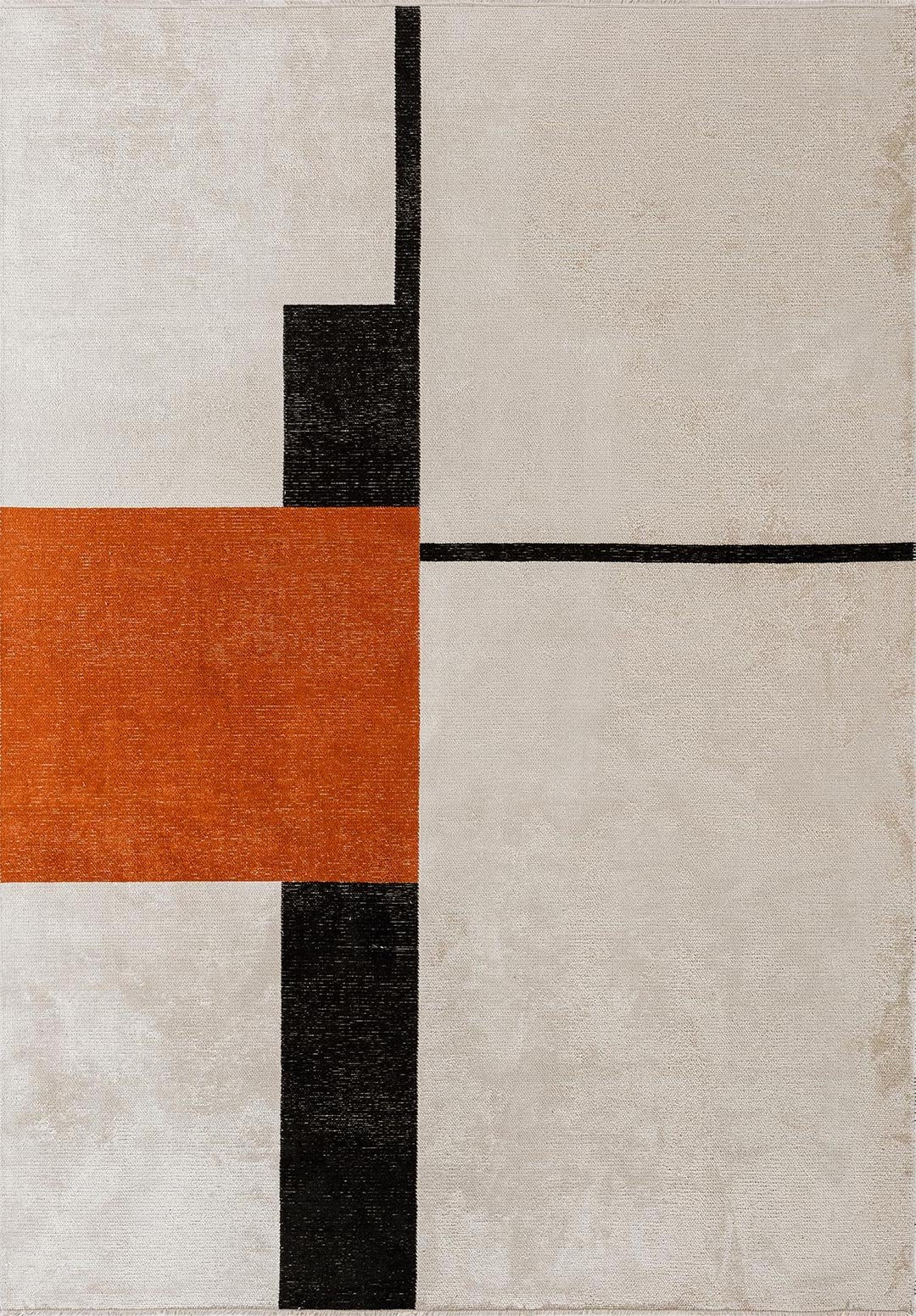 Block Black - Rust Rug Rugs - Venetto Design Venettodesign.com