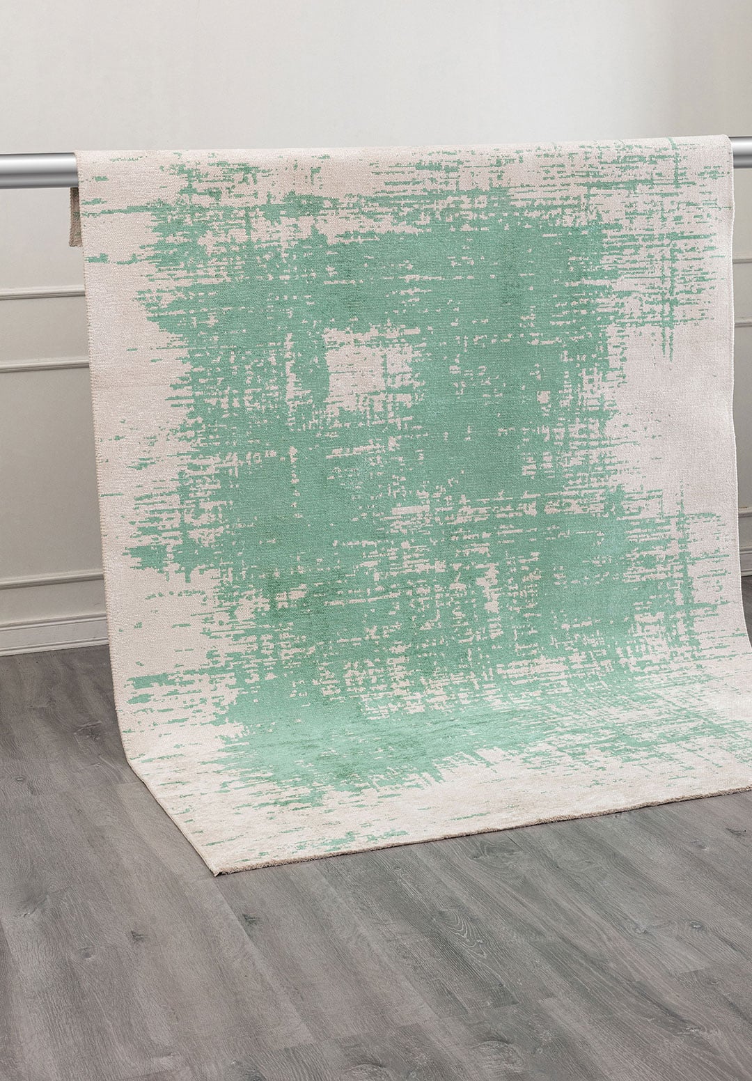 Fog River Green - Ecru Rug Rugs - Venetto Design Venettodesign.com