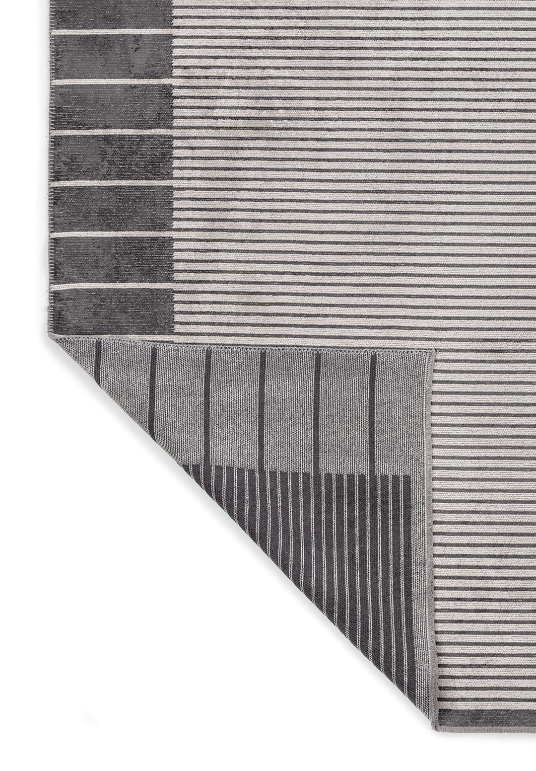 Stria Light Cream - Charcoal Rug Rugs - Venetto Design Venettodesign.com