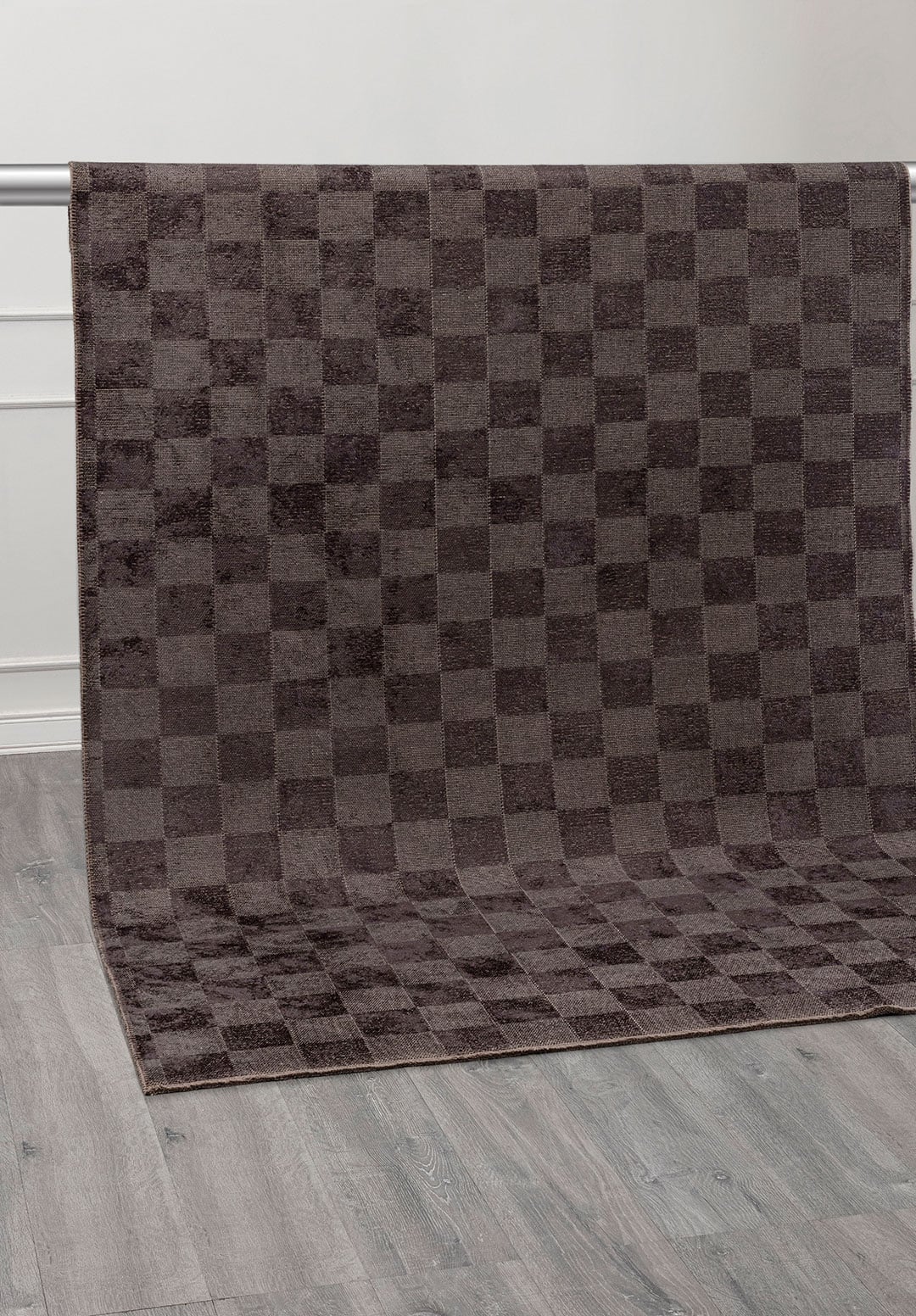 Checkers Charcoal Rug Rugs - Venetto Design Venettodesign.com